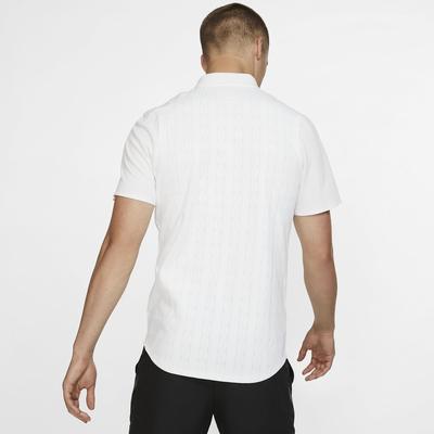 Nike Mens Advantage Knit Pattern Polo - White - main image
