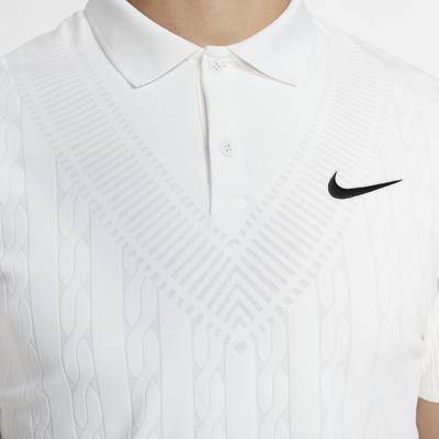 Nike Mens Advantage Knit Pattern Polo - White - main image