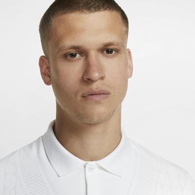 Nike Mens Advantage Knit Pattern Polo - White - main image