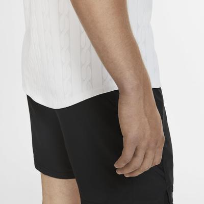 Nike Mens Advantage Knit Pattern Polo - White - main image