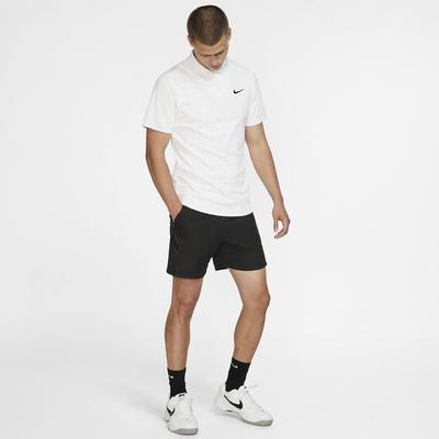 Nike Mens Advantage Knit Pattern Polo - White - main image