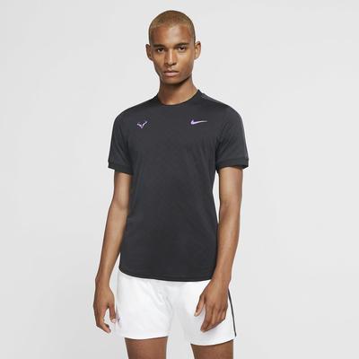 Nike Mens AeroReact Rafa Top - Black/Bright Violet - main image
