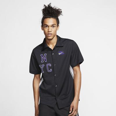 Nike Mens Short-Sleeve Tennis Top - Off Noir/Volt