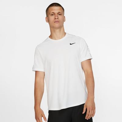 Nike Mens Dri-FIT Short Sleeve Top - White/Black