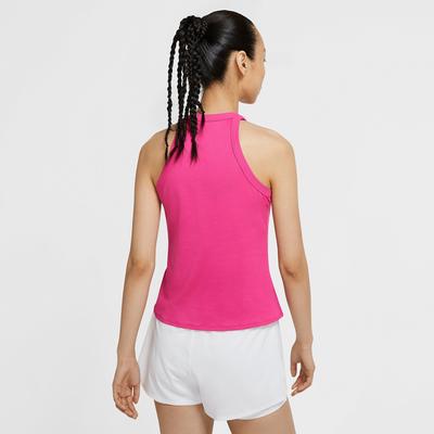 Nike Womens Dri-FIT Tennis Tank - Vivid Pink/White - main image