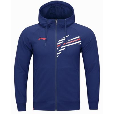 Li-Ning Mens Knit Full Zip Hoodie - Blue - main image