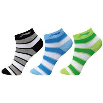 Li-Ning Kids Socks (3 Pairs) - Black/Blue/Green