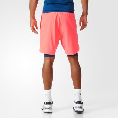 Adidas Mens Multifaceted Pro Bermuda Shorts - Flash Red/Tech Steel - main image
