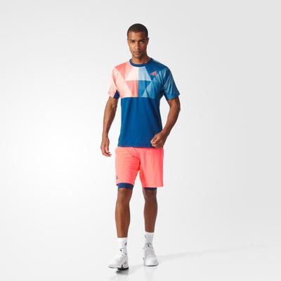Adidas Mens Multifaceted Pro Bermuda Shorts - Flash Red/Tech Steel - main image