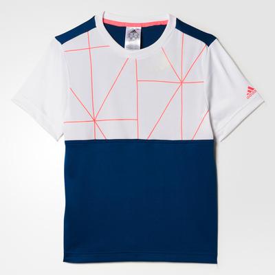 Adidas Boys Club Tee - Tech Blue/White - main image