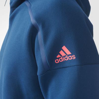 Adidas Mens Pro Daybreaker Hoodie - Tech Steel Blue/Flash Red - main image