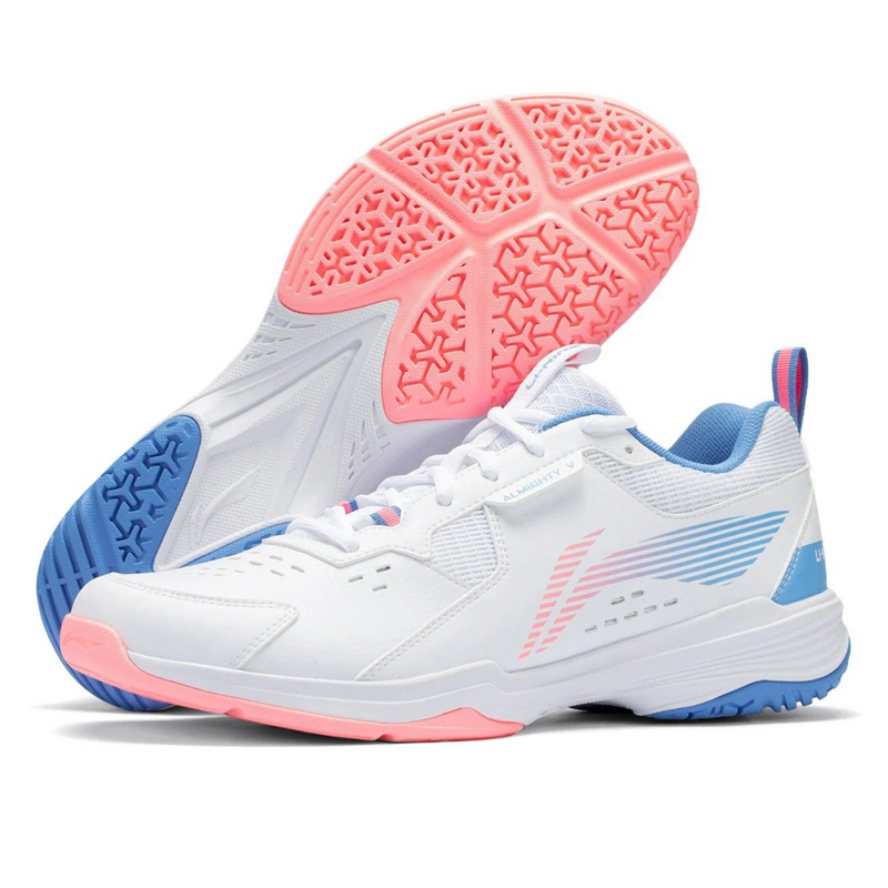 Li-Ning Mens Almighty Badminton Shoes - White/Azure Blue - main image