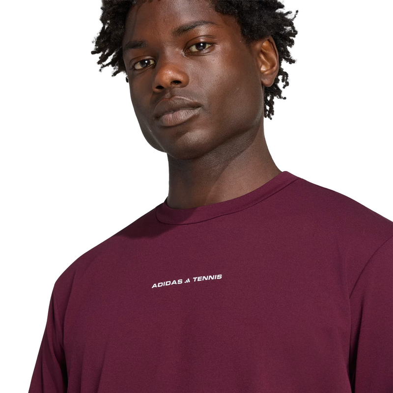 Adidas Mens Tennis T-Shirt - Maroon - main image