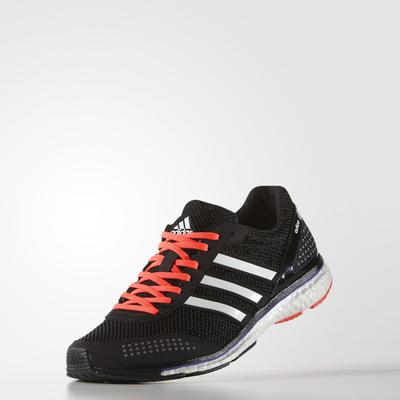 Adidas Womens Adizero Adios Boost 2.0 Running Shoes - Black/White - main image