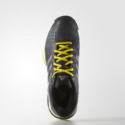 Adidas Mens Barricade Team 4 Tennis Shoes - Dark Grey/Yellow - main image