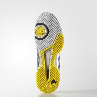 Adidas Mens Barricade Team 4 Tennis Shoes - Dark Grey/Yellow - main image