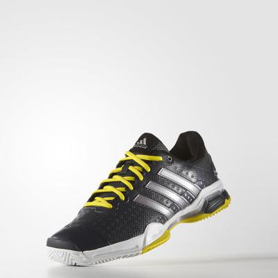 Adidas Mens Barricade Team 4 Tennis Shoes - Dark Grey/Yellow - main image
