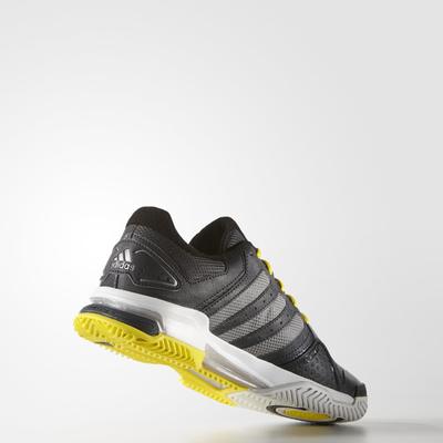 Adidas Mens Barricade Team 4 Tennis Shoes - Dark Grey/Yellow - main image