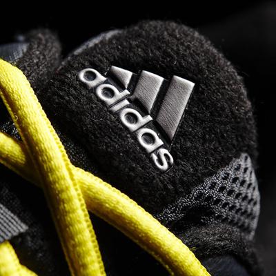 Adidas Mens Barricade Team 4 Tennis Shoes - Dark Grey/Yellow - main image