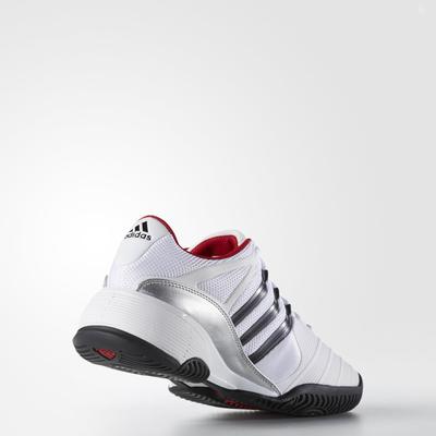 Adidas Mens Barricade V Classic Tennis Shoes - White/Red - main image