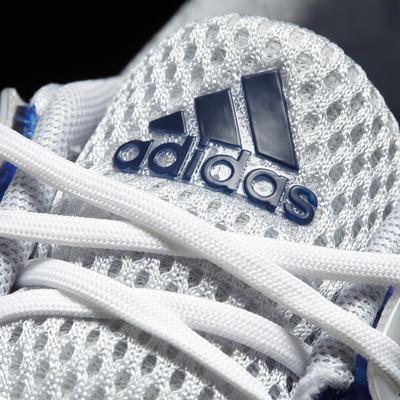 Adidas Mens Adizero Ubersonic Tennis Shoes - White/Navy - main image