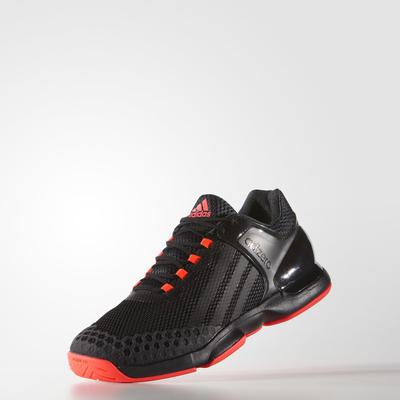 Adidas Mens Adizero Ubersonic Tennis Shoes - Black/Red - main image