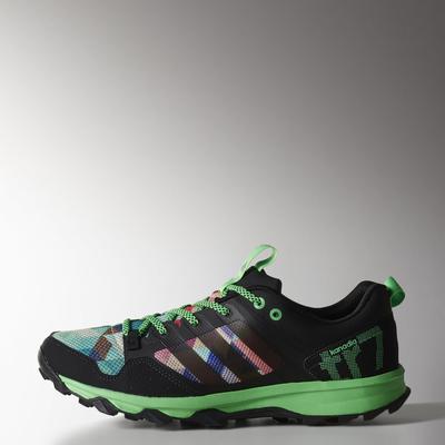 Adidas Mens Kanadia 7 Trail Running Shoes - Black/Flash Green - main image