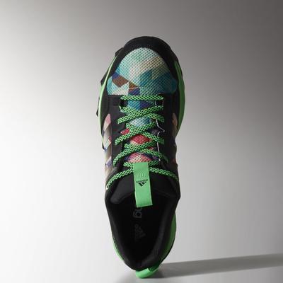Adidas Mens Kanadia 7 Trail Running Shoes - Black/Flash Green - main image