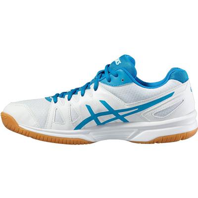 Asics Mens GEL-Upcourt Indoor Shoes - White/Blue Jewel