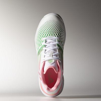 Adidas Womens CC Adizero Tempaia 3 Tennis Shoes - White/Green/Red - main image