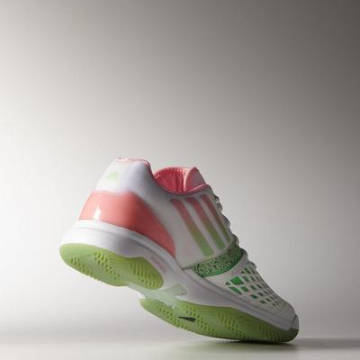 Adidas Womens CC Adizero Tempaia 3 Tennis Shoes - White/Green/Red - main image