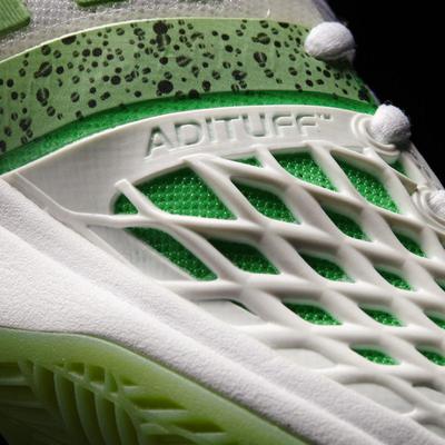 Adidas Womens CC Adizero Tempaia 3 Tennis Shoes - White/Green/Red - main image