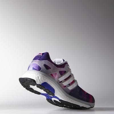 Adidas Womens Energy Boost ESM Running Shoes - White/Purple/Pink - main image