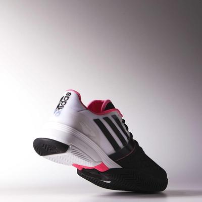 Adidas Mens CC Adizero Feather III Tennis Shoes - White/Black/Solar Pink - main image