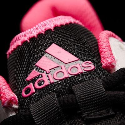Adidas Mens CC Adizero Feather III Tennis Shoes - White/Black/Solar Pink - main image