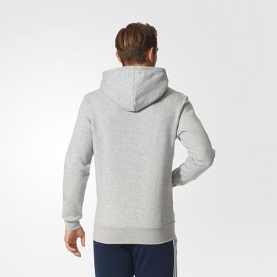 Adidas Mens Essentials Logo Hoodie - Medium Grey Heather - main image