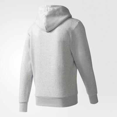 Adidas Mens Essentials Logo Hoodie - Medium Grey Heather - main image