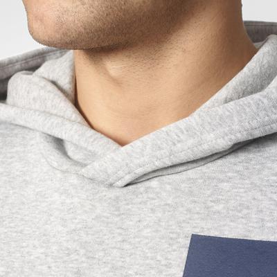 Adidas Mens Essentials Logo Hoodie - Medium Grey Heather - main image