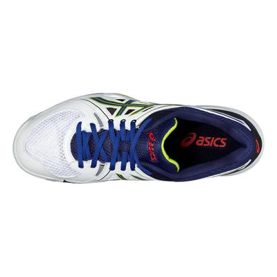 Asics Mens GEL-Task Indoor Court Shoes - White/Blue/Lime - main image