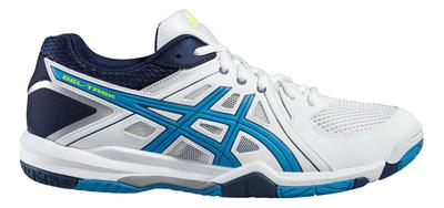 Asics Mens GEL-Task Indoor Court Shoes - White/Blue/Yellow - main image