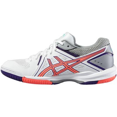 Asics Womens GEL-Task Indoor Court Shoes - White/Coral - main image