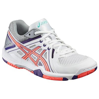 Asics Womens GEL-Task Indoor Court Shoes - White/Coral - main image