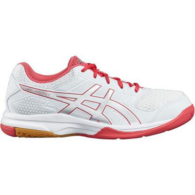 Asics Womens GEL-Rocket 8 Indoor Court Shoes - White/Rouge Red