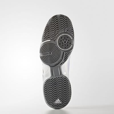Adidas Kids Barricade Tennis Shoes - White/Grey - main image
