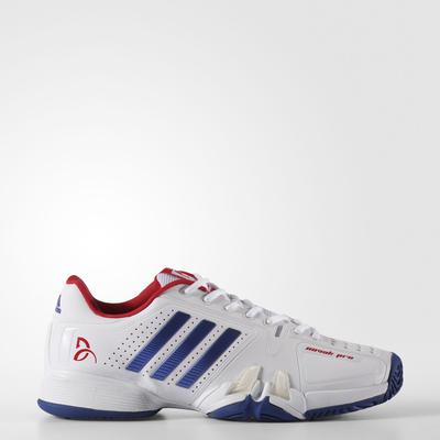 Adidas Mens Novak Pro Barricade Tennis Shoes - White/Blue - main image