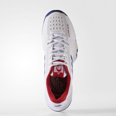 Adidas Mens Novak Pro Barricade Tennis Shoes - White/Blue - main image
