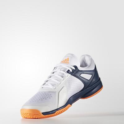 Adidas Mens Adizero Court Tennis Shoes - White/Mystery Blue - main image