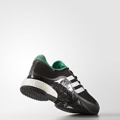 Adidas Mens Barricade Boost 2017 Tennis Shoes - Black/Green - main image