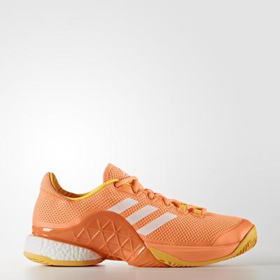 Adidas Mens Barricade Boost Tennis Shoes - Glow Orange/White - main image