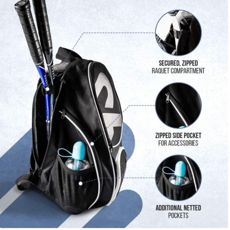 Raquex Racket Backpack - White/Black - main image